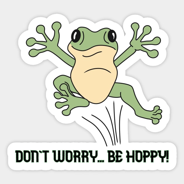 Don't worry, be hoppy! Sticker by Frogmented Feelings